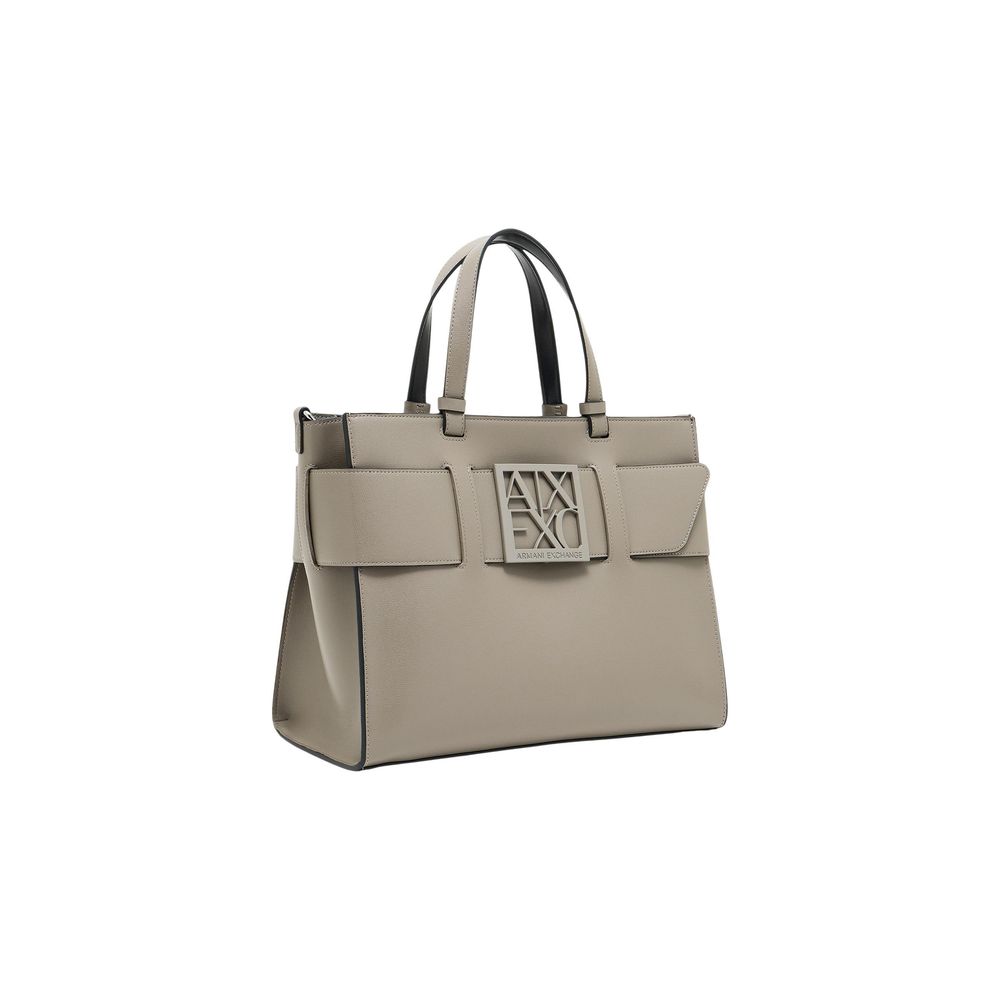 Armani Exchange Beige Artificial Leather Handbag | Regal Royce