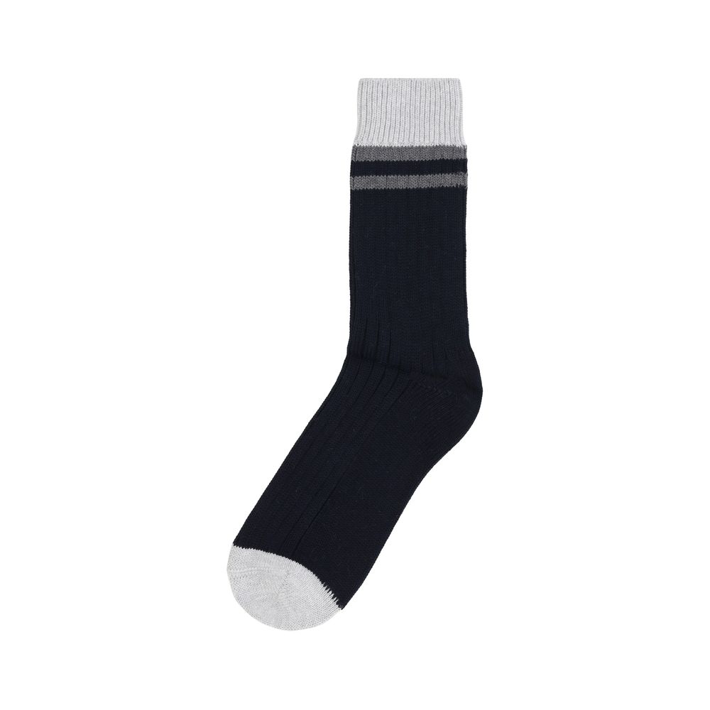 Brunello Cucinelli Black Cotton Socks | Regal Royce