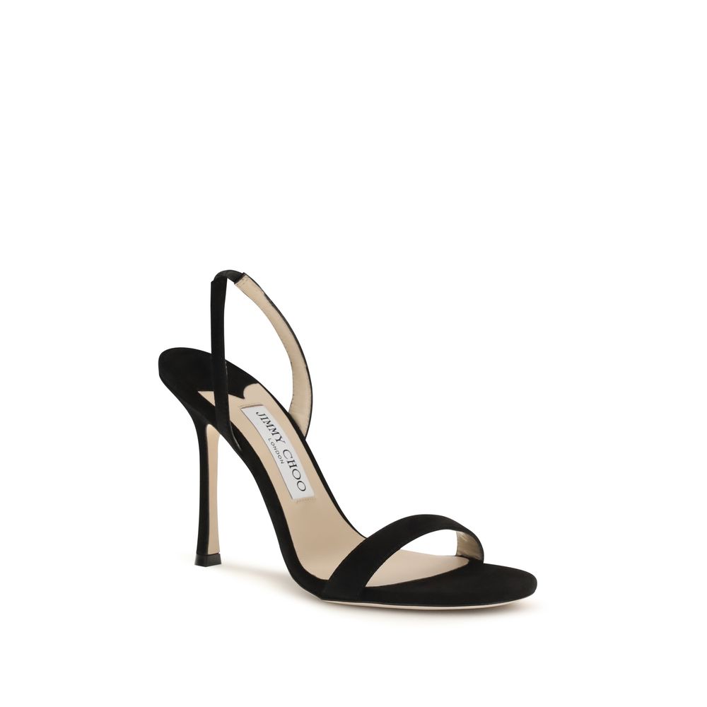 Jimmy Choo Black Calf Leather Bos Taurus Stiletto Heel Sandals | Regal Royce