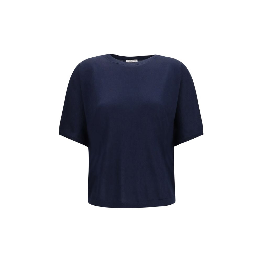 Brunello Cucinelli Blue Cashmere Sleeveles Sweater | Regal Royce