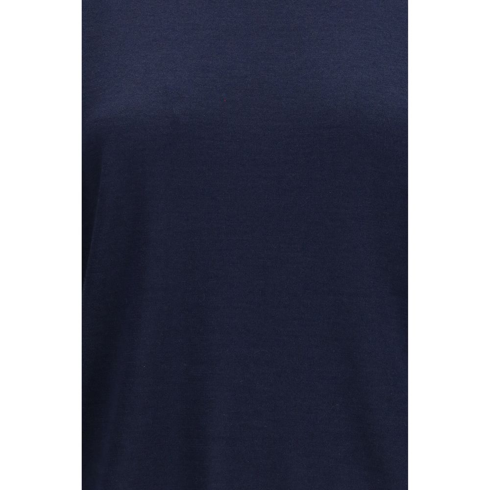 Brunello Cucinelli Blue Cashmere Sleeveles Sweater | Regal Royce