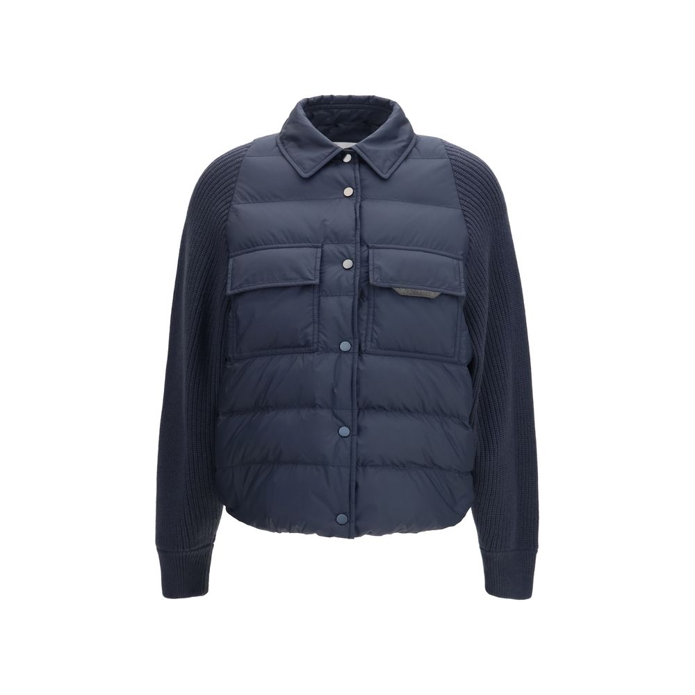Brunello Cucinelli Blue Polyester Jacket | Regal Royce