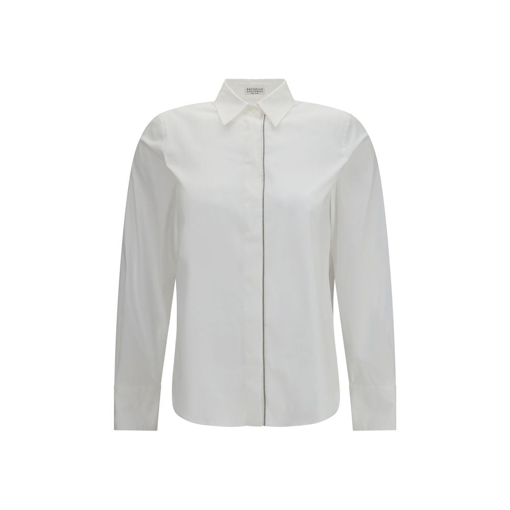 Brunello Cucinelli White Cotton Dress Shirt | Regal Royce