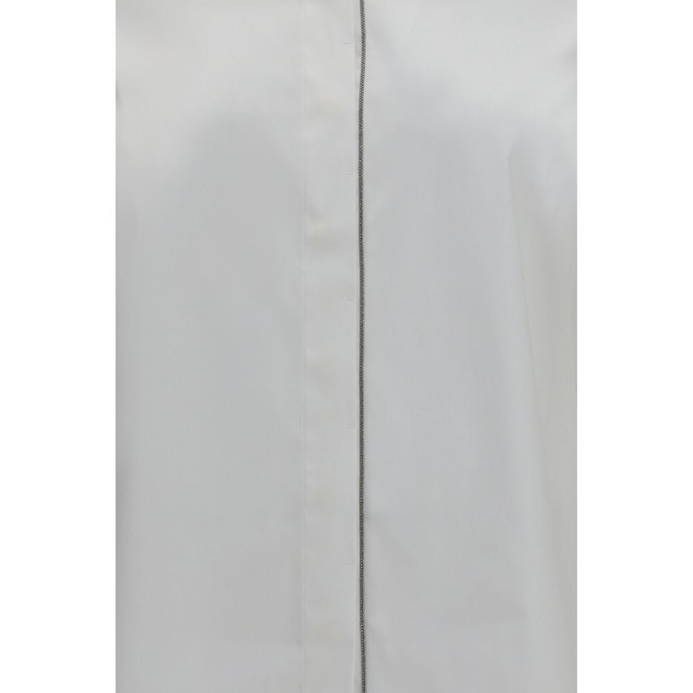 Brunello Cucinelli White Cotton Dress Shirt | Regal Royce