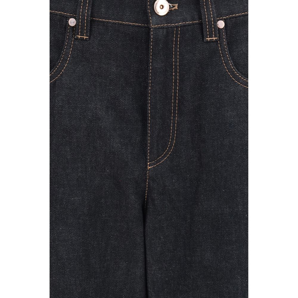 Brunello Cucinelli Blue Cotton Straight-Leg Jeans | Regal Royce