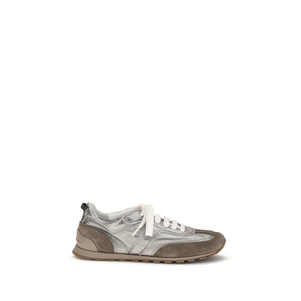 Brunello Cucinelli Multicolor Calf Leather Bos Taurus Athletic Sneakers | Regal Royce