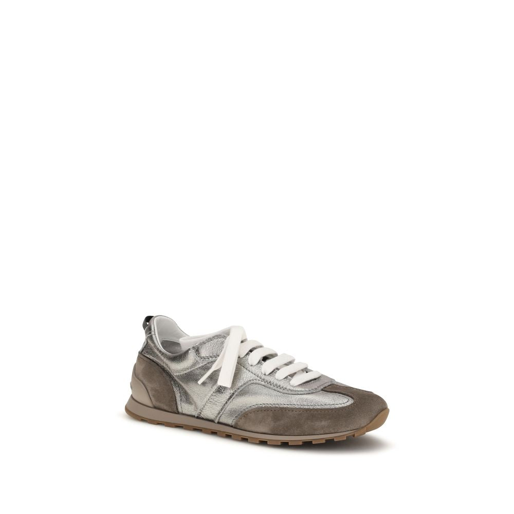 Brunello Cucinelli Multicolor Calf Leather Bos Taurus Athletic Sneakers | Regal Royce