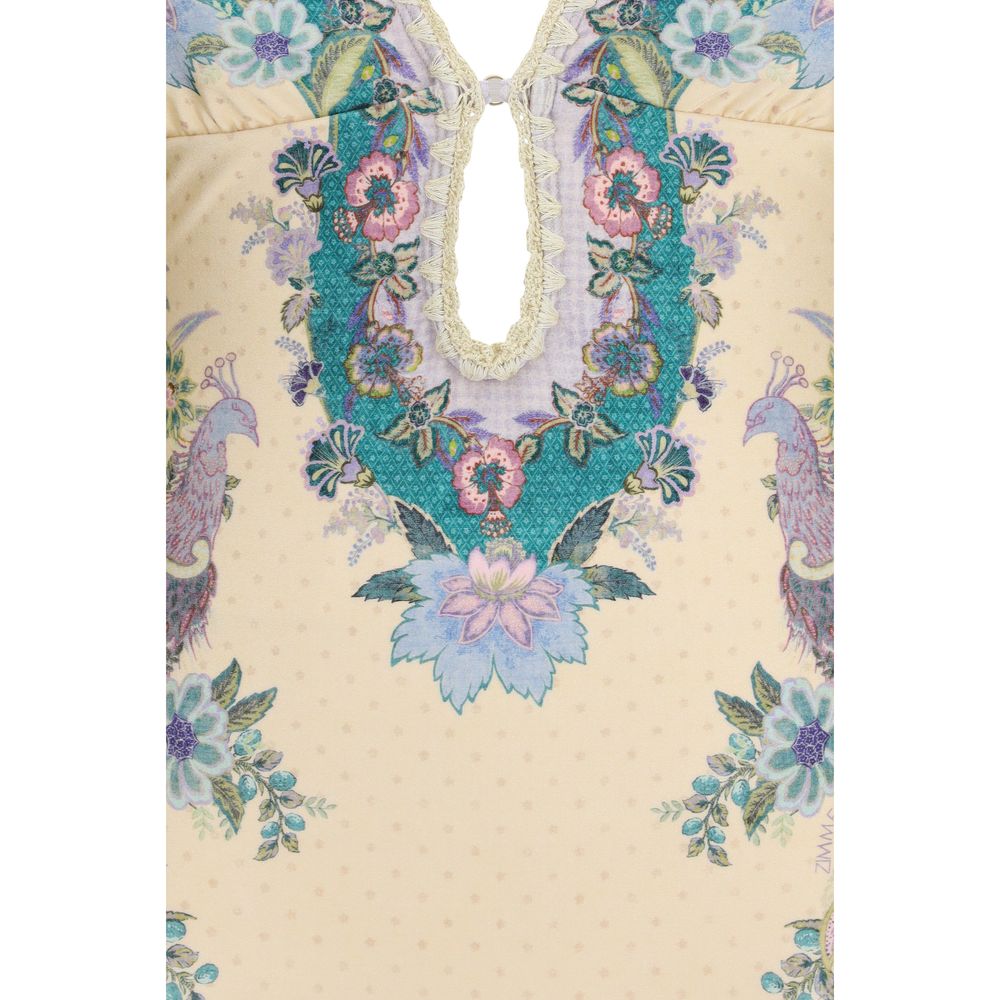 Zimmermann Beige Polyamide One-Piece Swimsuit | Regal Royce