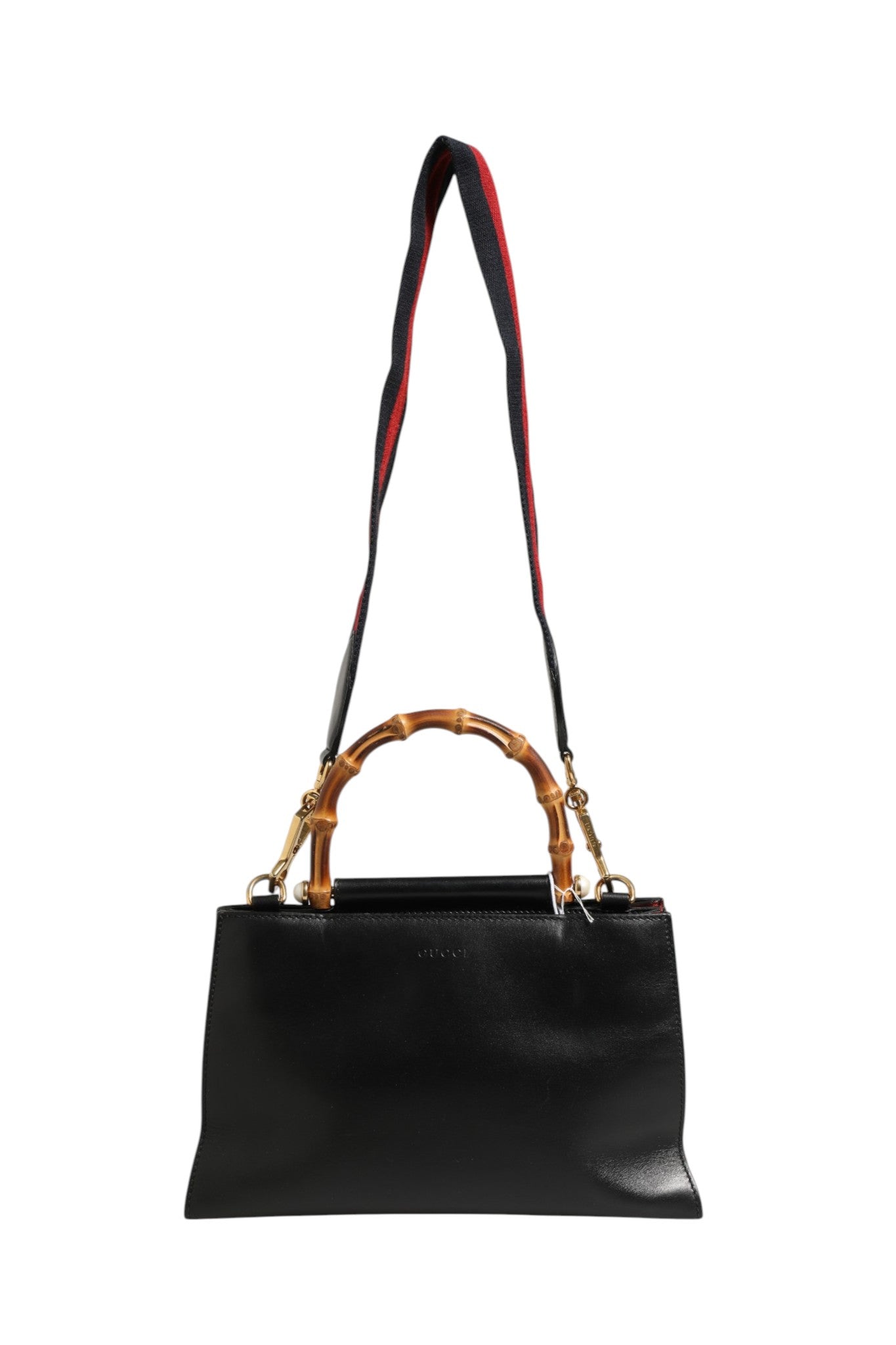 Gucci Nymphaea Bamboo Top Handle Leather Bag | Regal Royce