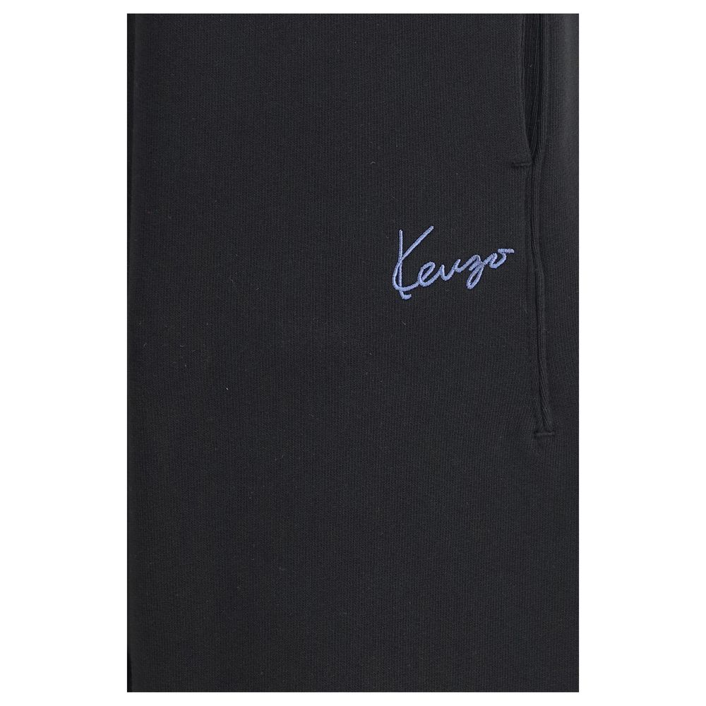 Kenzo Black Cotton Joggers (Workout Pants) | Regal Royce