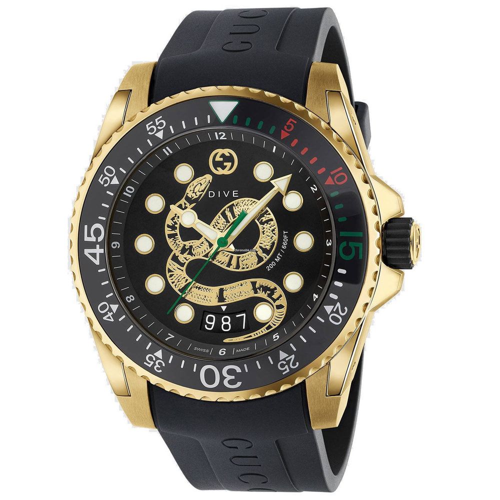 Gucci Black Rubber Sport Watch | Regal Royce