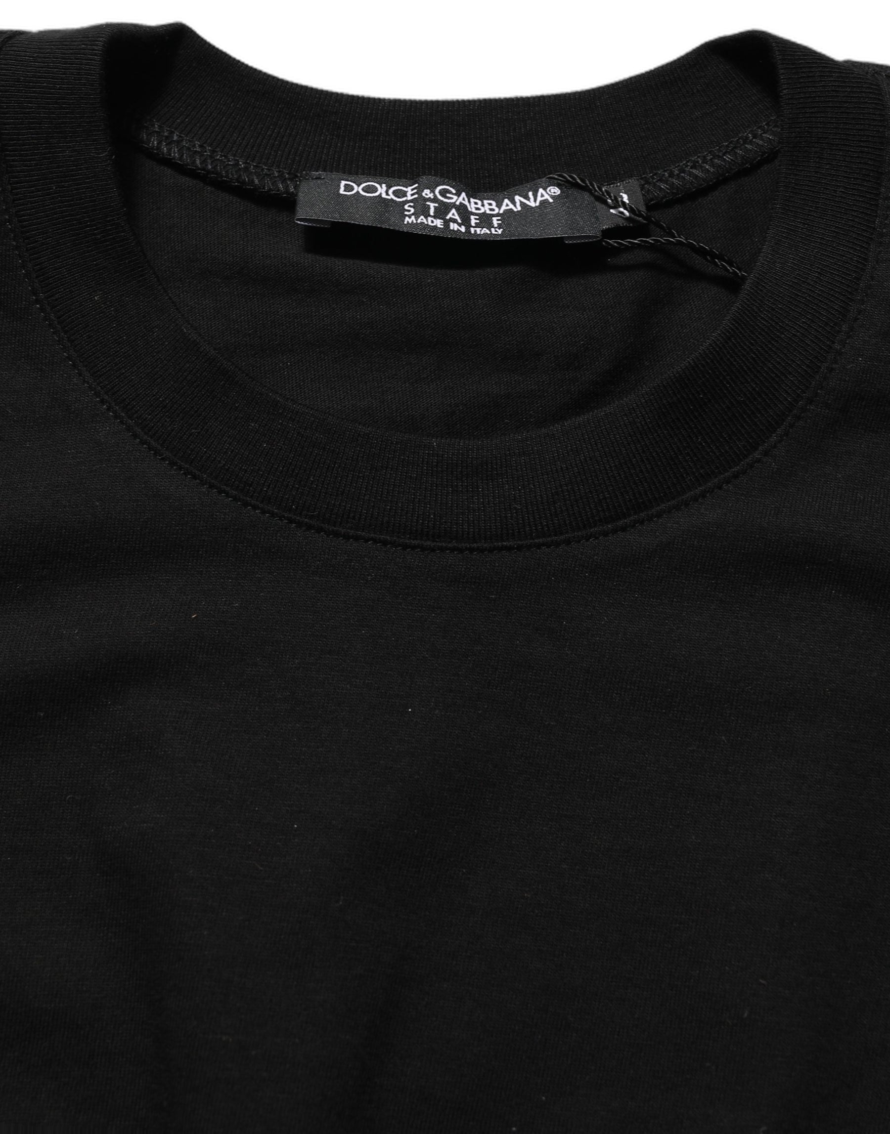 Dolce & Gabbana Black Long Sleeves Crew Neck Pullover Sweater | Regal Royce