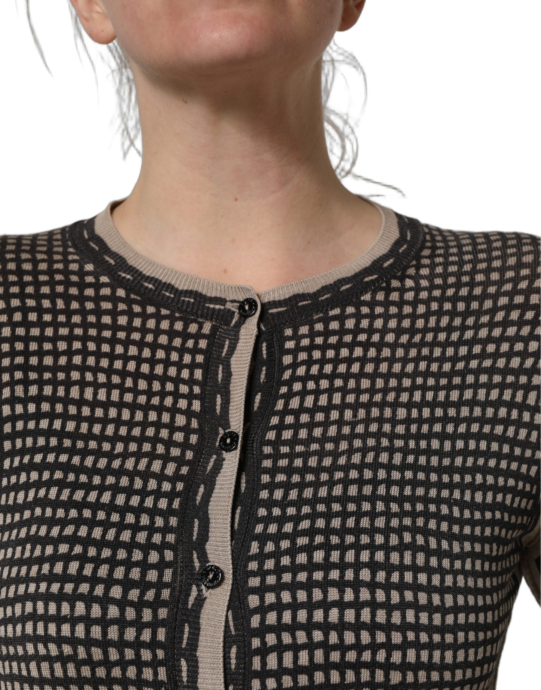 Dolce & Gabbana Black Floral Lace ButtonDownCardigan Sweater | Regal Royce