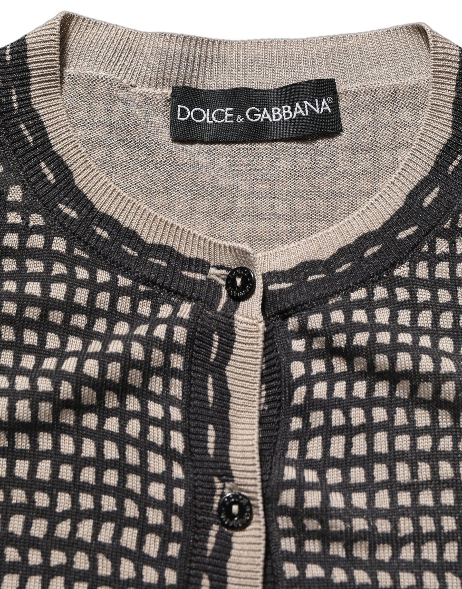 Dolce & Gabbana Black Floral Lace ButtonDownCardigan Sweater | Regal Royce