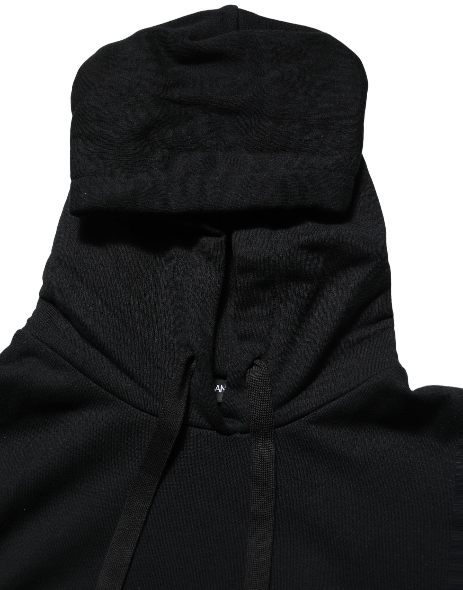 Dolce & Gabbana BlackWhite Appliqué Hooded Sweatshirt Sweater | Regal Royce