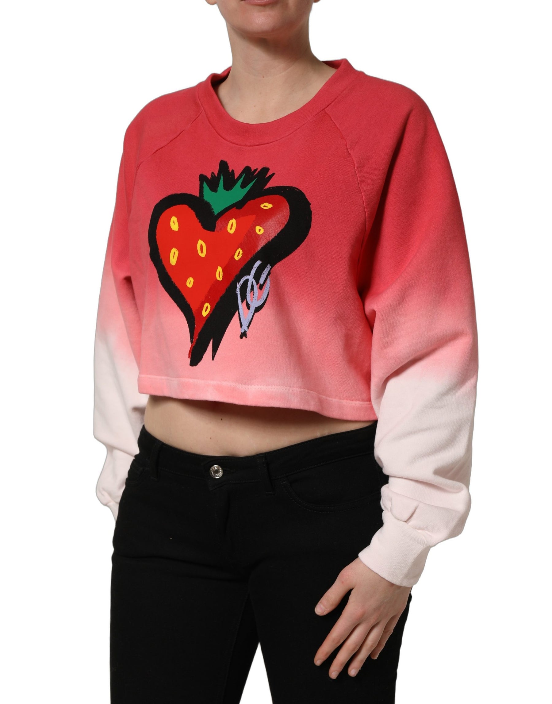 Dolce & Gabbana Multicolor StrawberryPrint Sweatshirt Sweater | Regal Royce