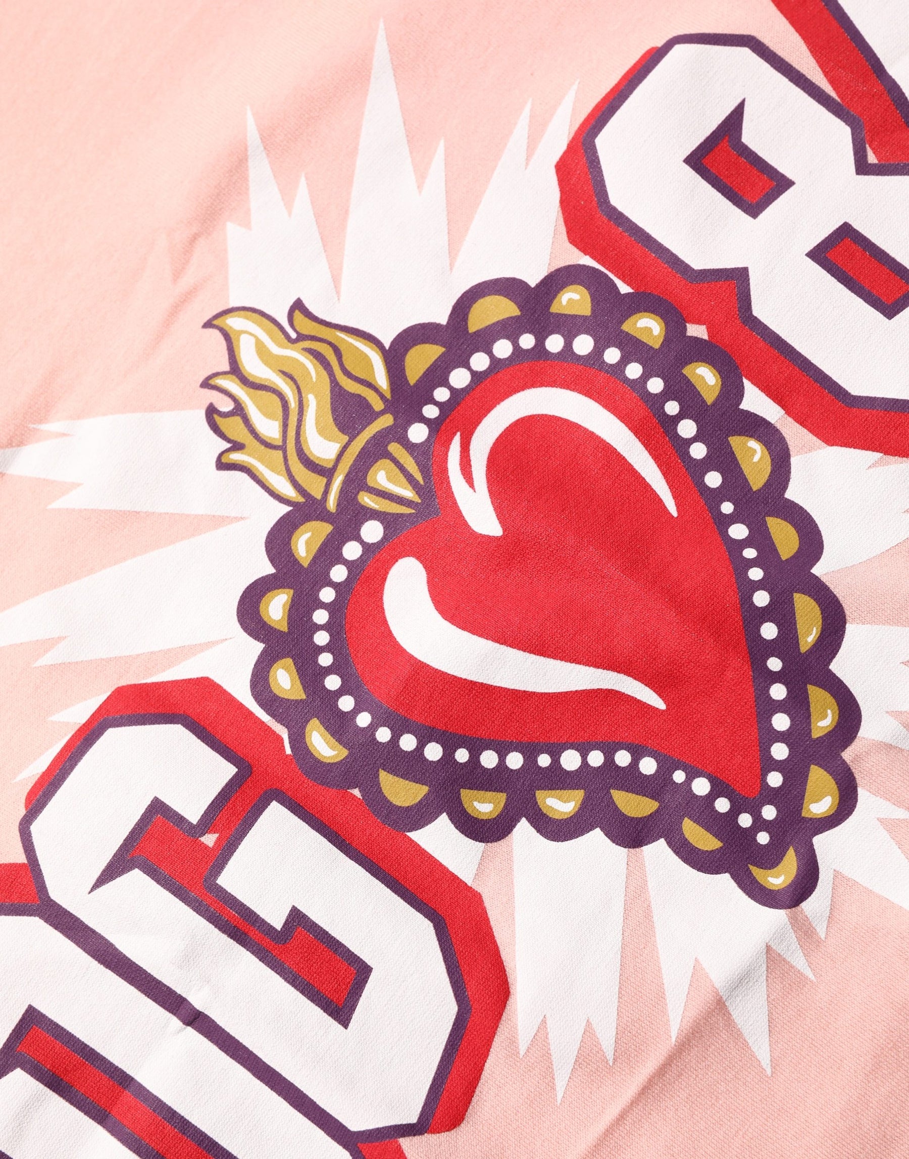 Dolce & Gabbana Pink Graphic Print Cotton Crew Neck T-shirt | Regal Royce