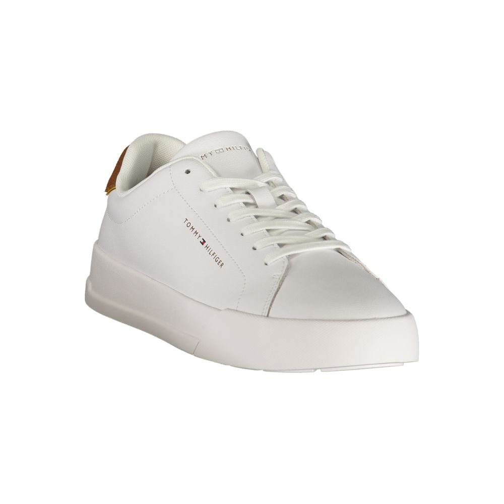 Tommy Hilfiger White Leather Men's Sneaker | Regal Royce