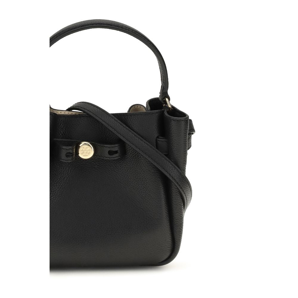 Tory Burch Black Calf Leather Bos Taurus Backet Bag | Regal Royce