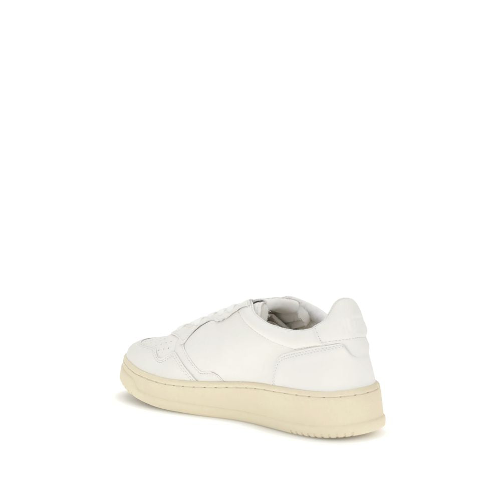 Autry White Calf Leather Bos Taurus Low Top Sneakers | Regal Royce