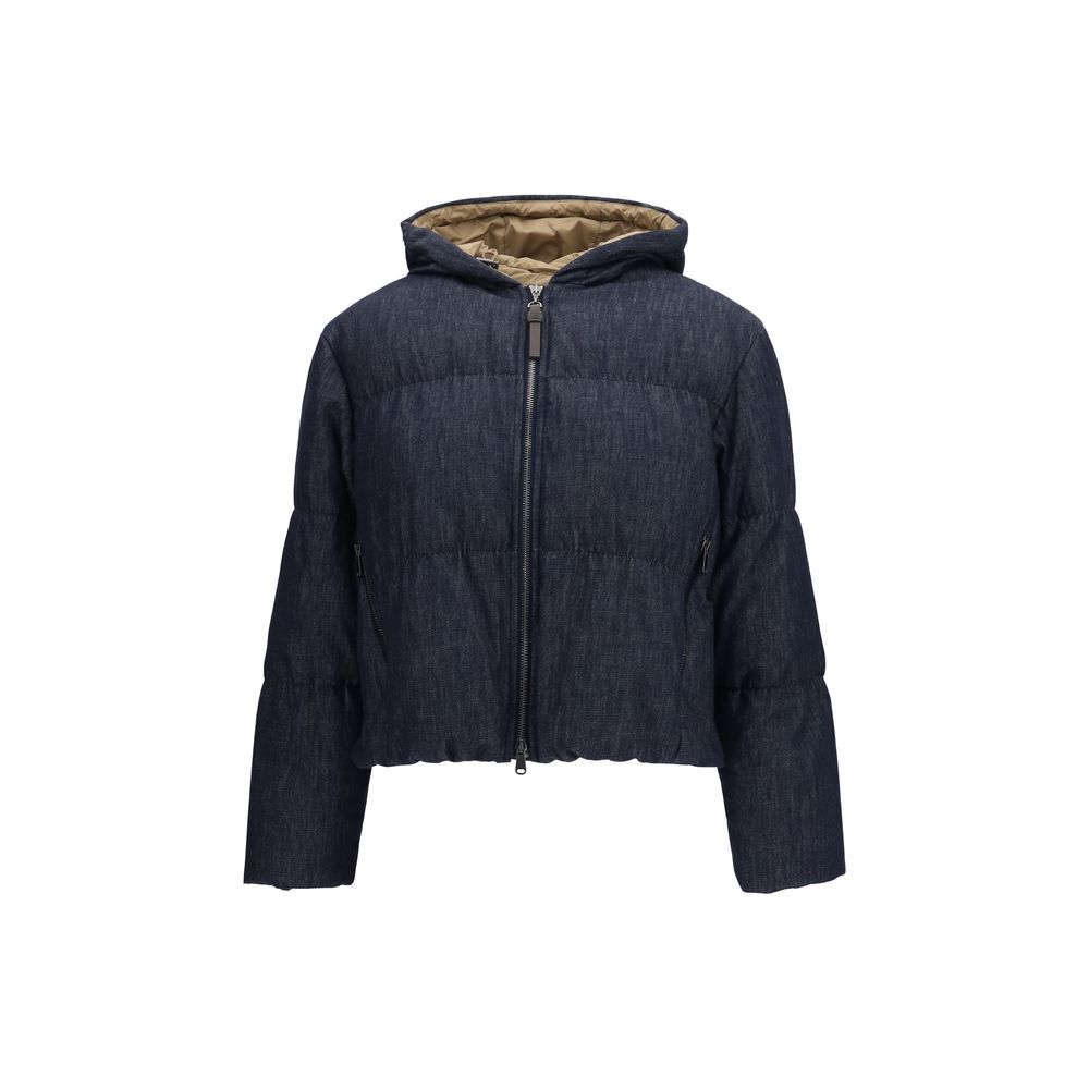 Brunello Cucinelli Blue Cotton Shell Jacket | Regal Royce