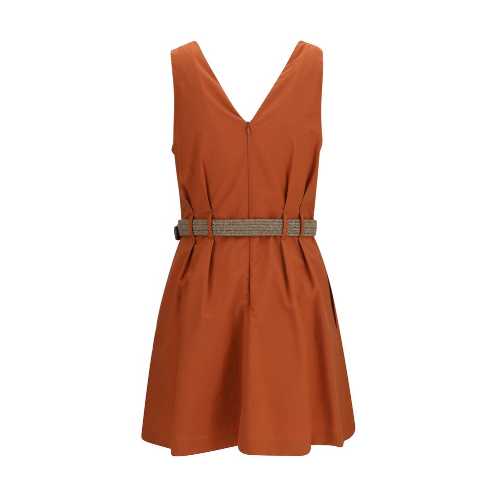 Brunello Cucinelli Orange Cotton Casual Dress | Regal Royce