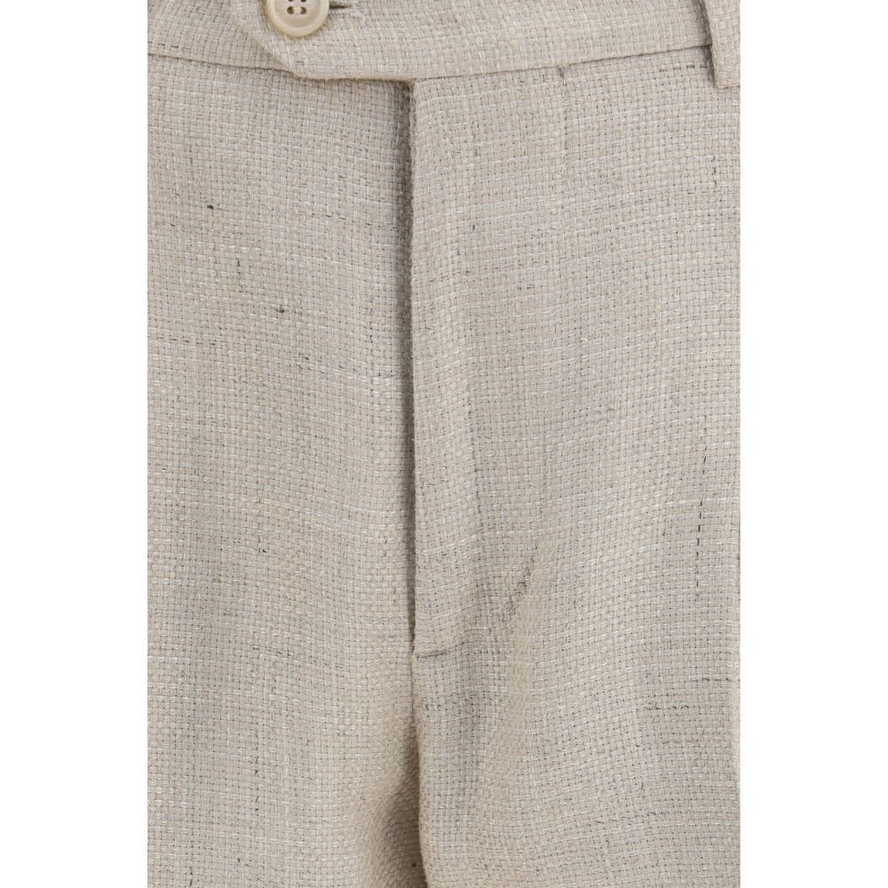 Brunello Cucinelli Beige Silk Two-Piece Suit | Regal Royce
