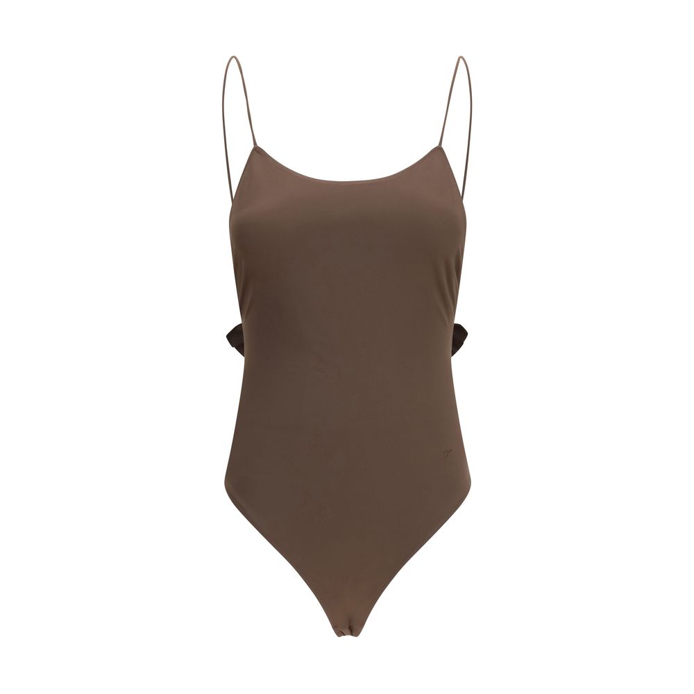 Jacquemus Brown Polyamide One-Piece Swimsuit | Regal Royce