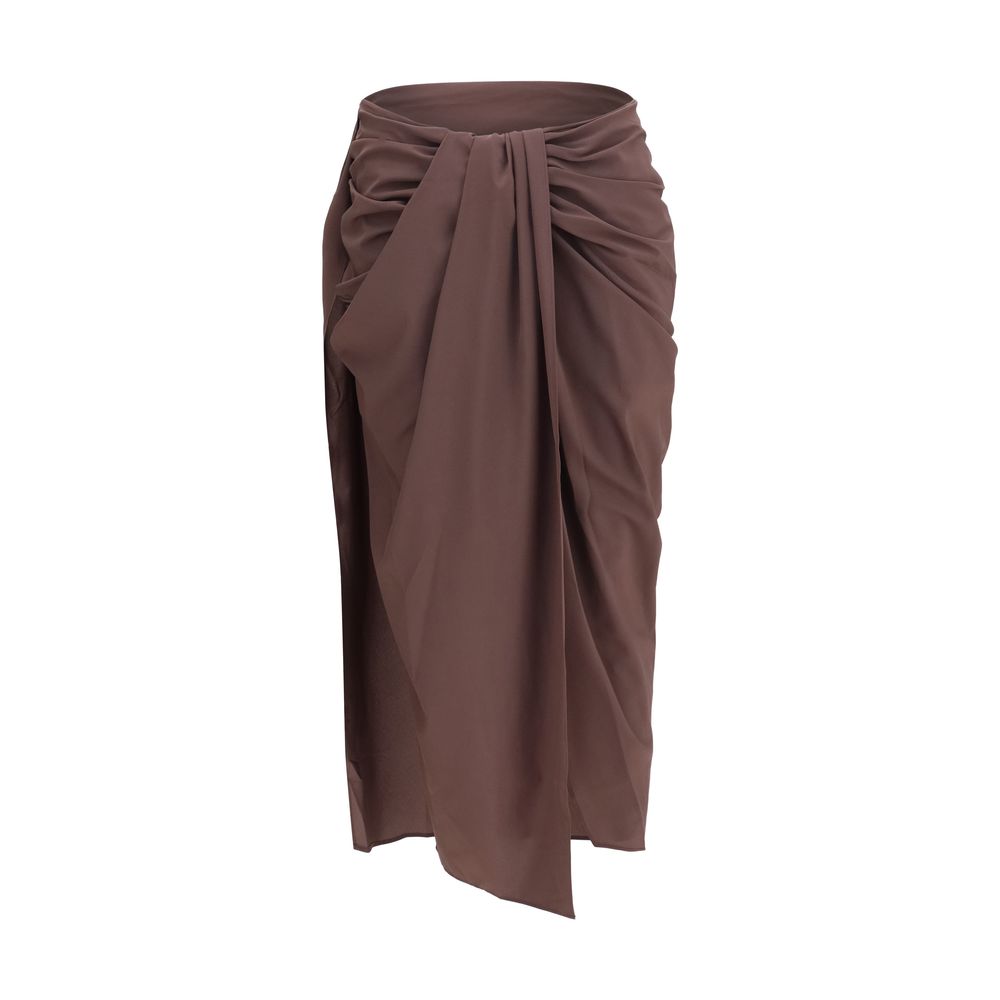 Jacquemus Brown Polyester Midi Skirt | Regal Royce