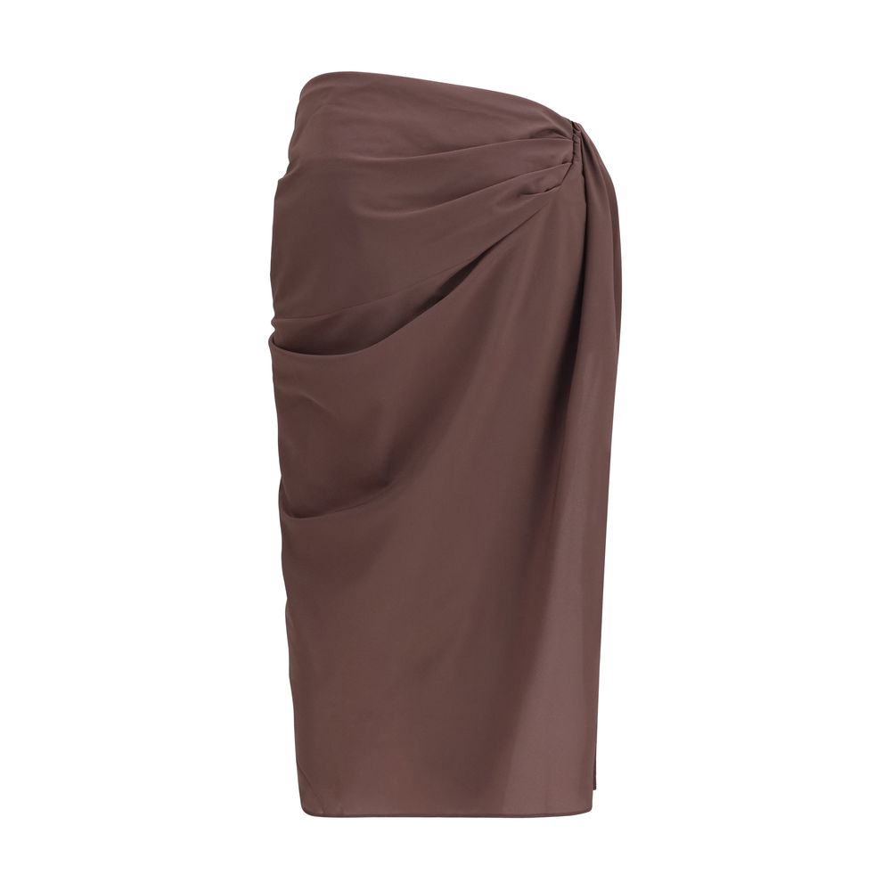 Jacquemus Brown Polyester Midi Skirt | Regal Royce