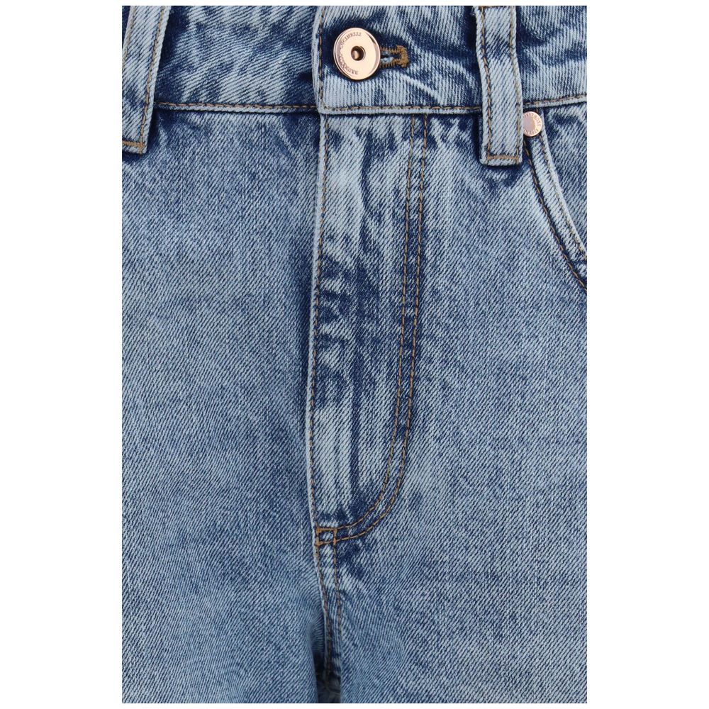 Brunello Cucinelli Blue Cotton Straight-Leg Jeans | Regal Royce