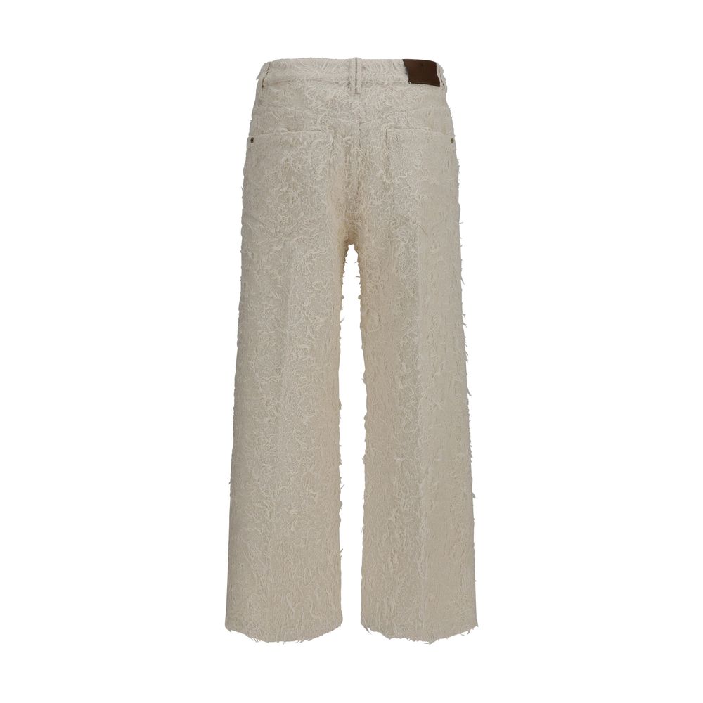 Brunello Cucinelli Beige Cotton Cropped Pants | Regal Royce