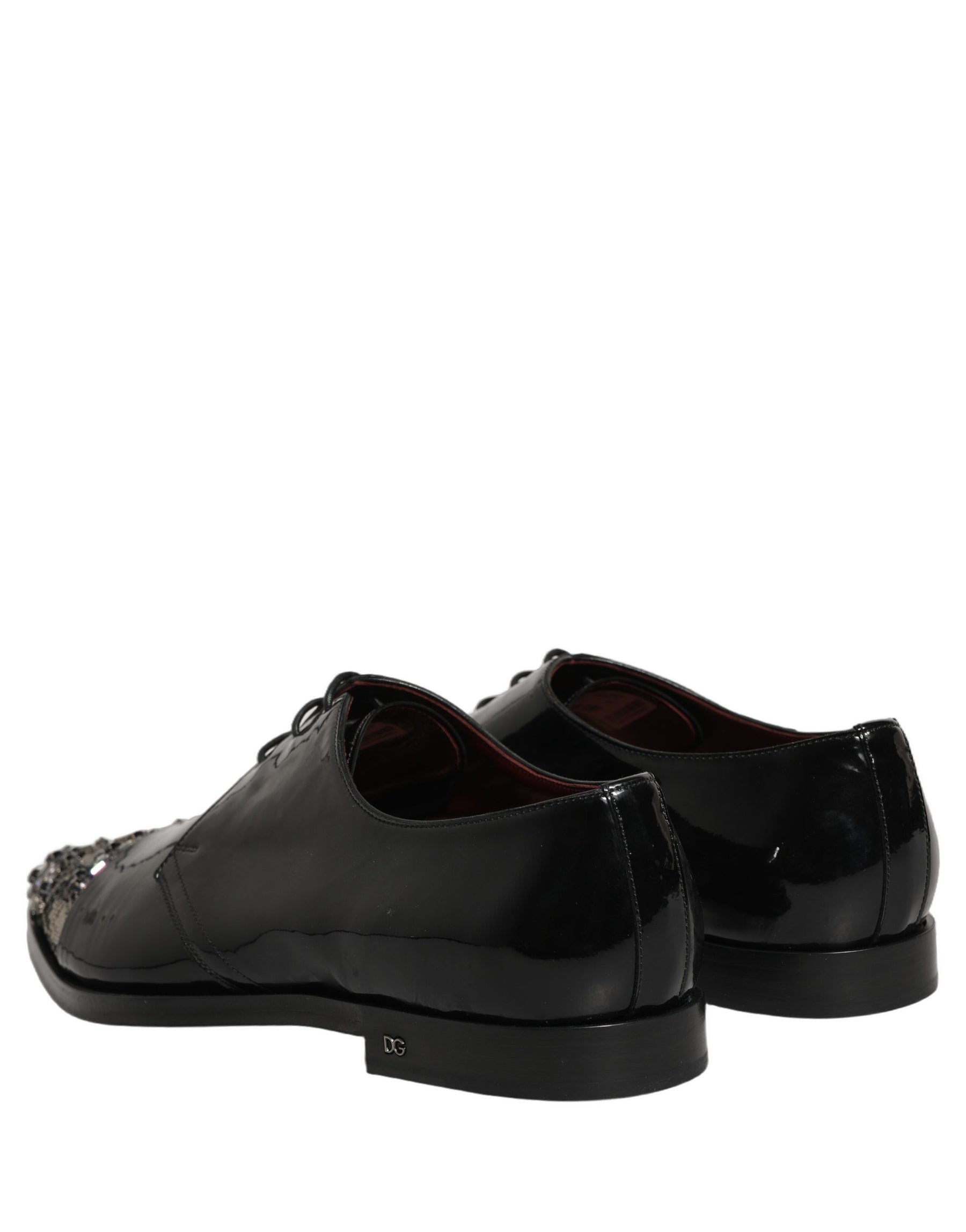 Dolce & Gabbana Black Embellished Derby Dress Formal Shoes | Regal Royce