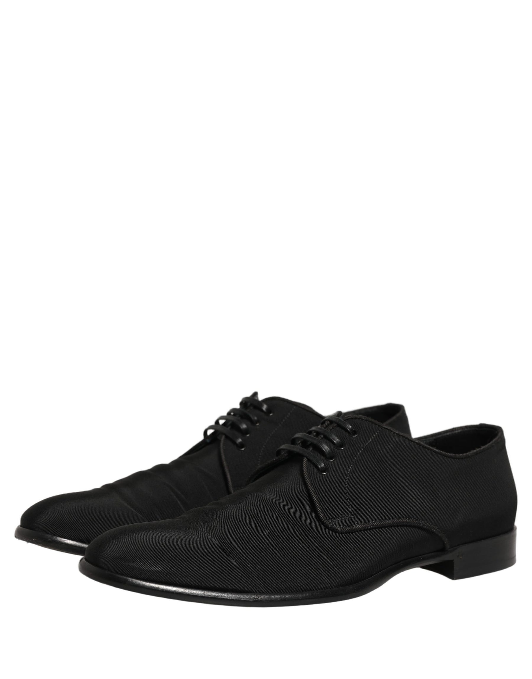 Dolce & Gabbana Black Suede Lace Up Derby Dress Formal Shoes | Regal Royce