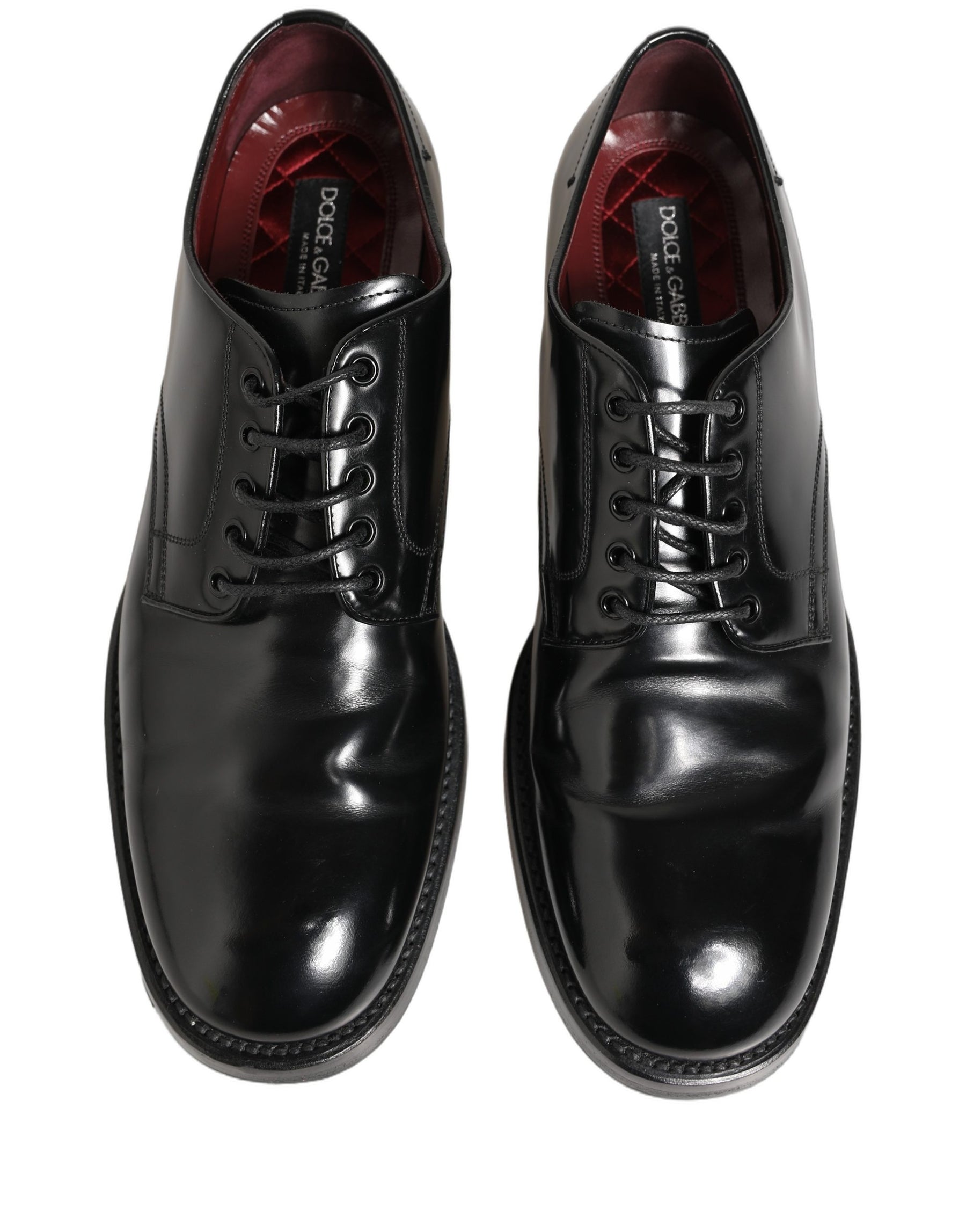 Dolce & Gabbana Black Leather Lace Up Derby Dress Formal Shoes | Regal Royce