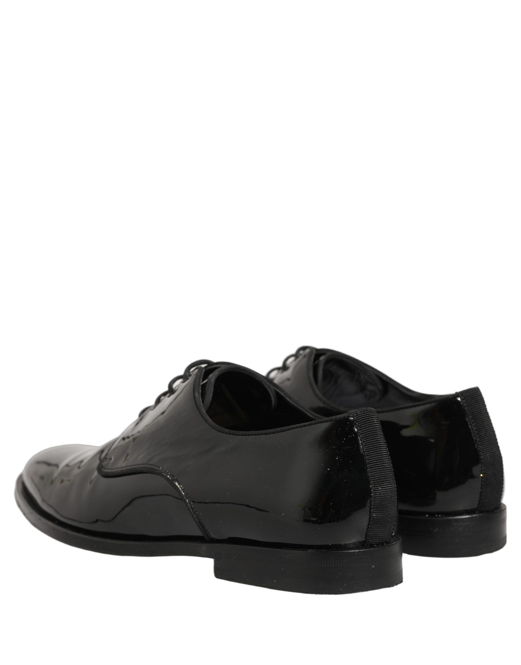 Dolce & Gabbana Black Leather Lace Up Derby Dress Formal Shoes | Regal Royce