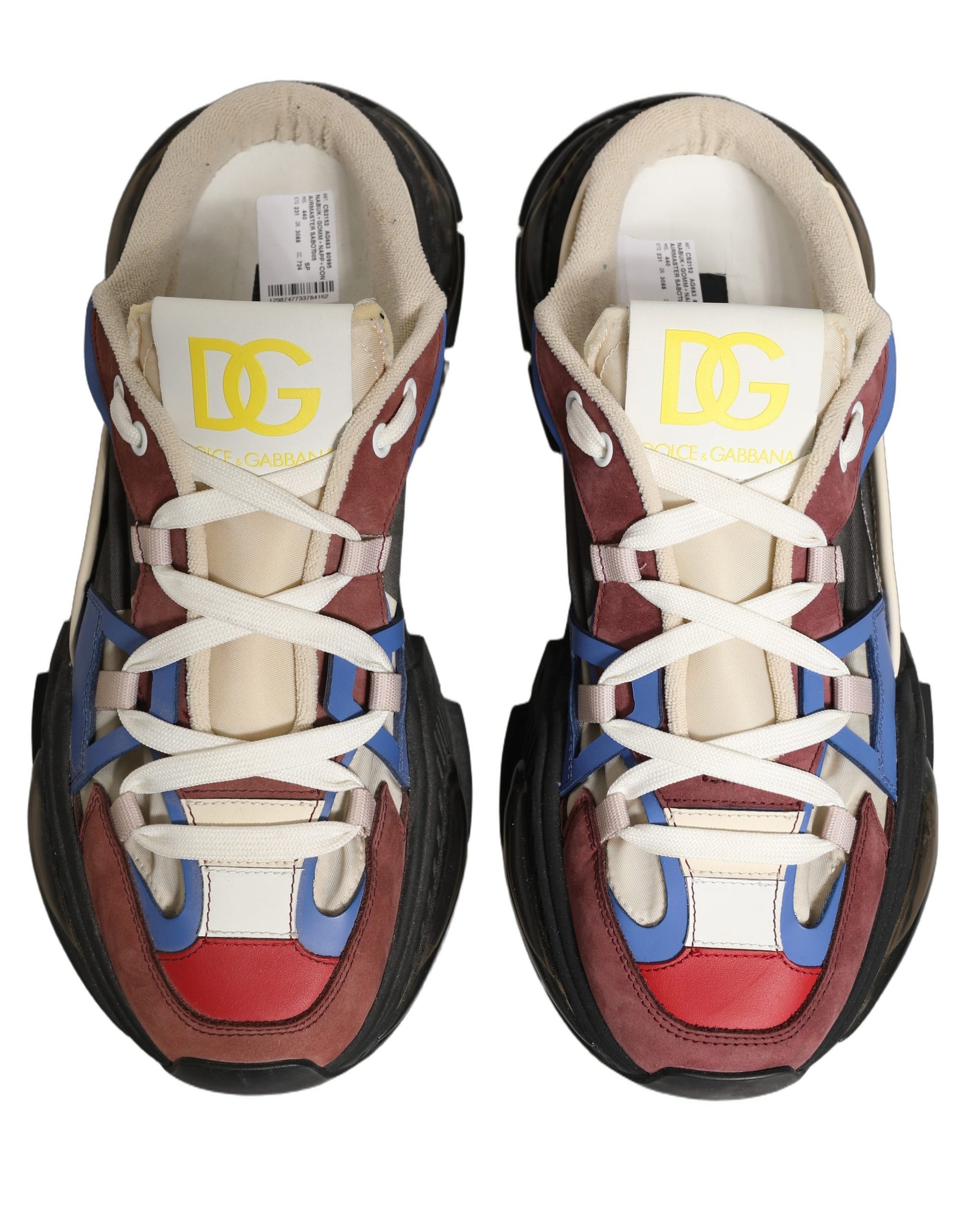 Dolce & Gabbana Multicolor Panelled Airmaster Sneakers Shoes | Regal Royce
