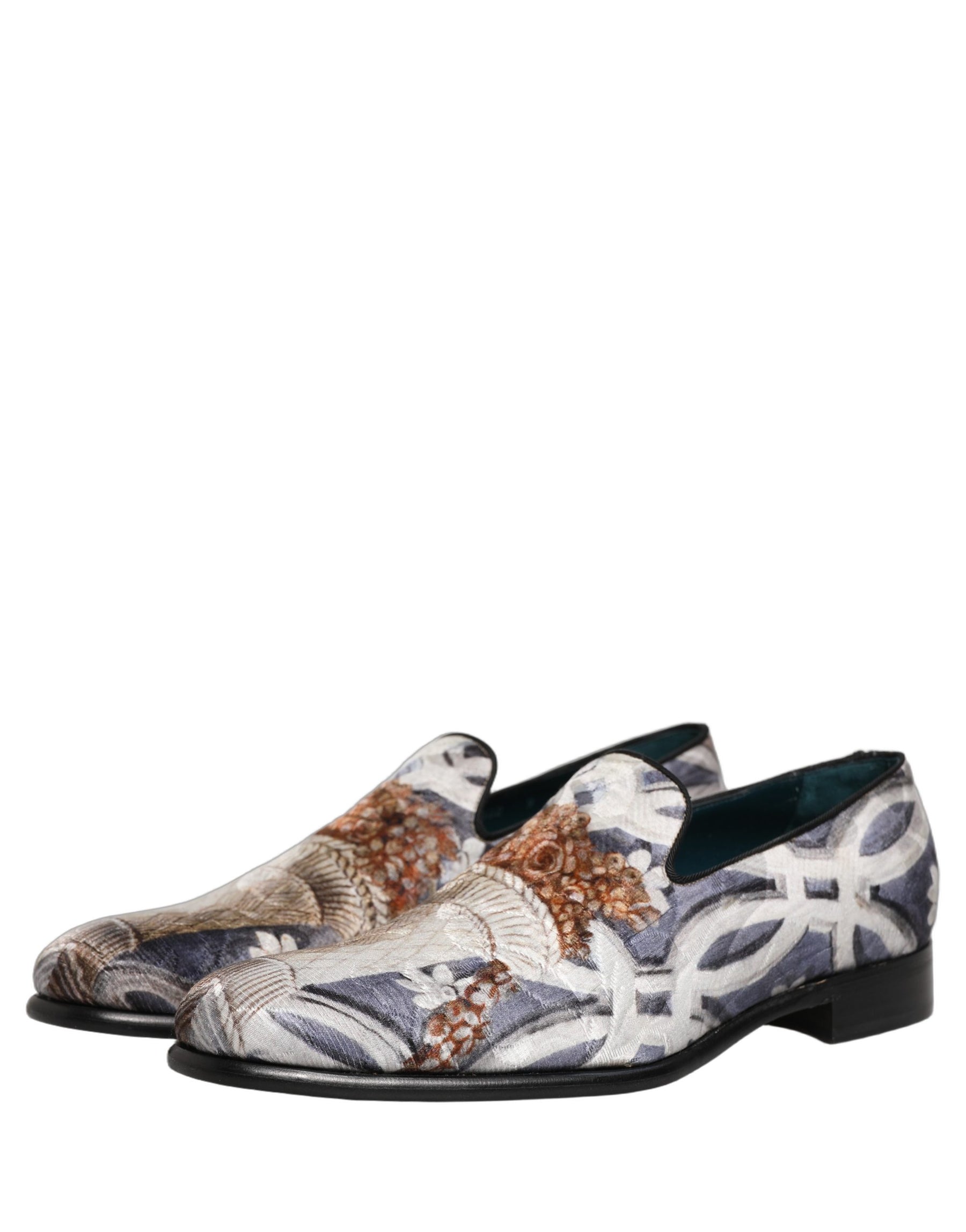 Dolce & Gabbana Multicolor Floral Tapestry Embroidery Loafer Shoes | Regal Royce