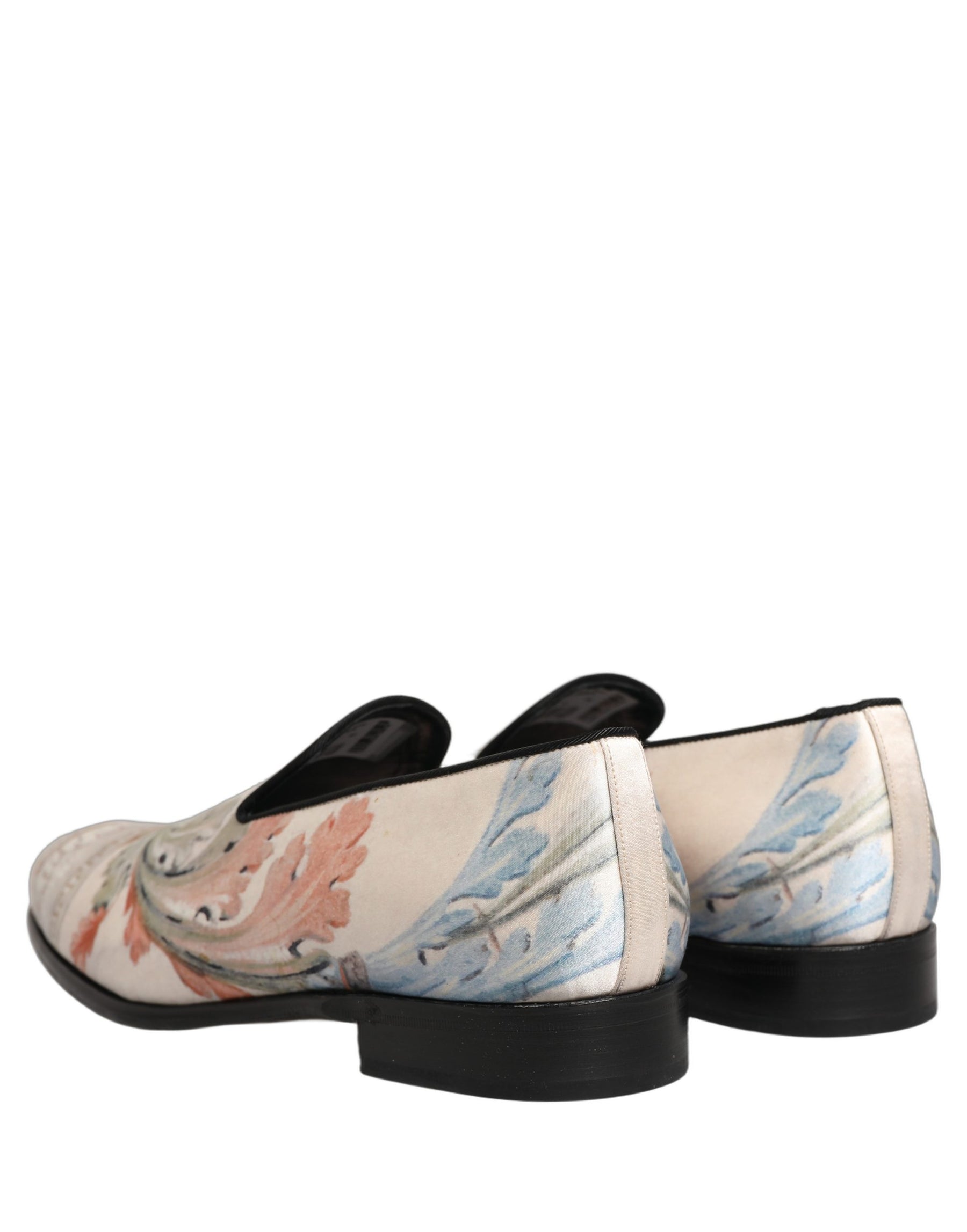 Dolce & Gabbana White Floral Vase Slip On Dress Loafers Shoes | Regal Royce