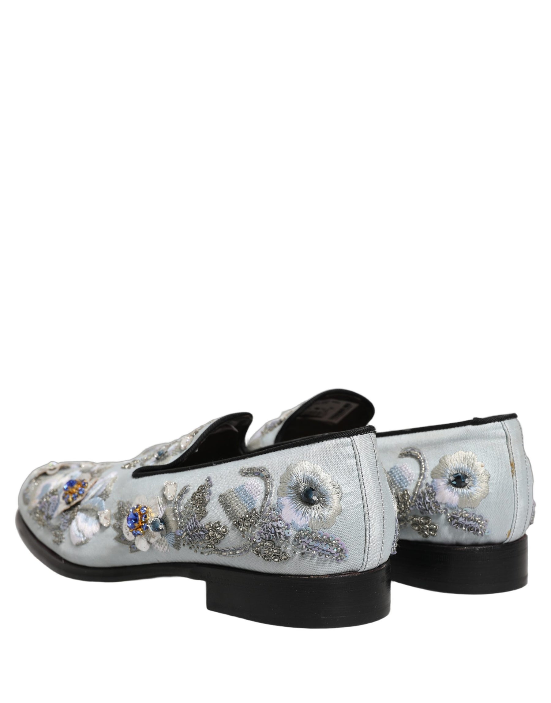 Dolce & Gabbana White Floral Embellished Men Loafers  Shoes | Regal Royce