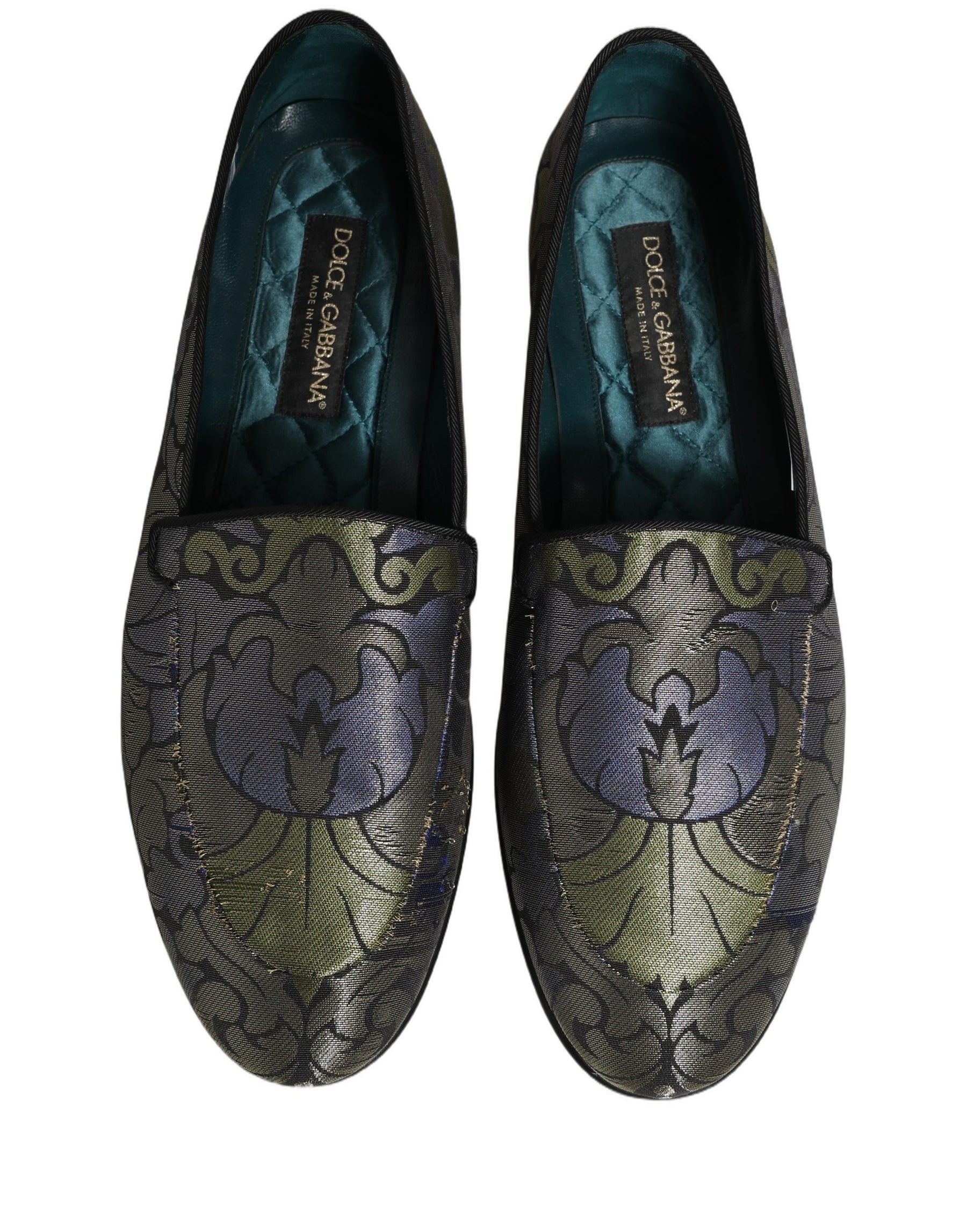 Dolce & Gabbana Multicolor Floral Jacquard Men Loafers Shoes | Regal Royce