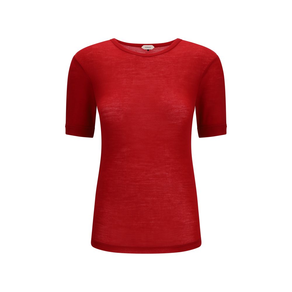 Versace Multicolor Wool Oves Aries T-Shirt | Regal Royce