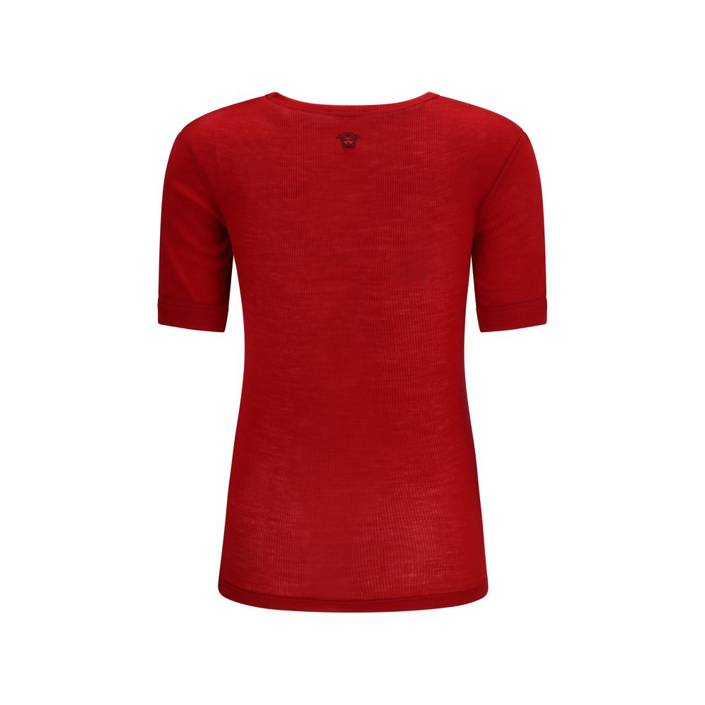 Versace Multicolor Wool Oves Aries T-Shirt | Regal Royce
