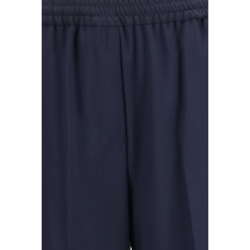 Max Mara Blue Wool Oves Aries Casual Pants | Regal Royce