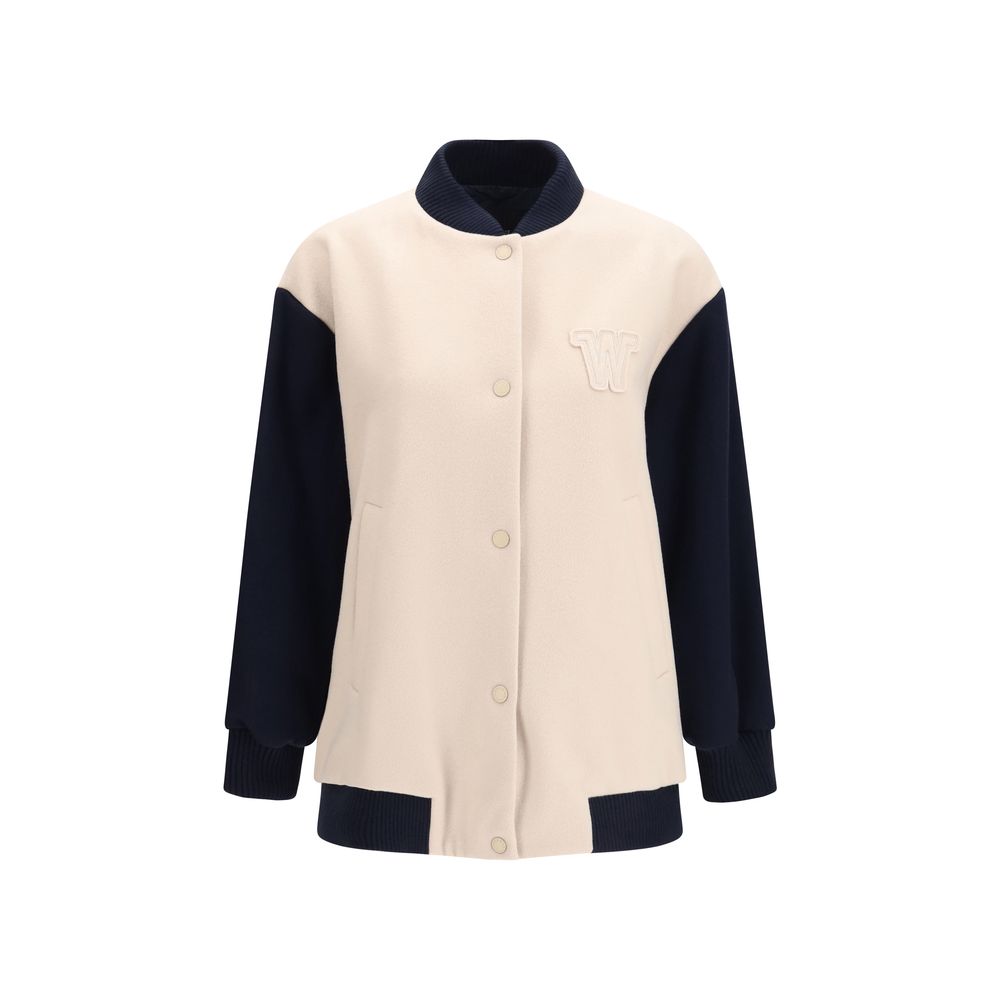 Max Mara Blue Wool Oves Aries Bomber | Regal Royce