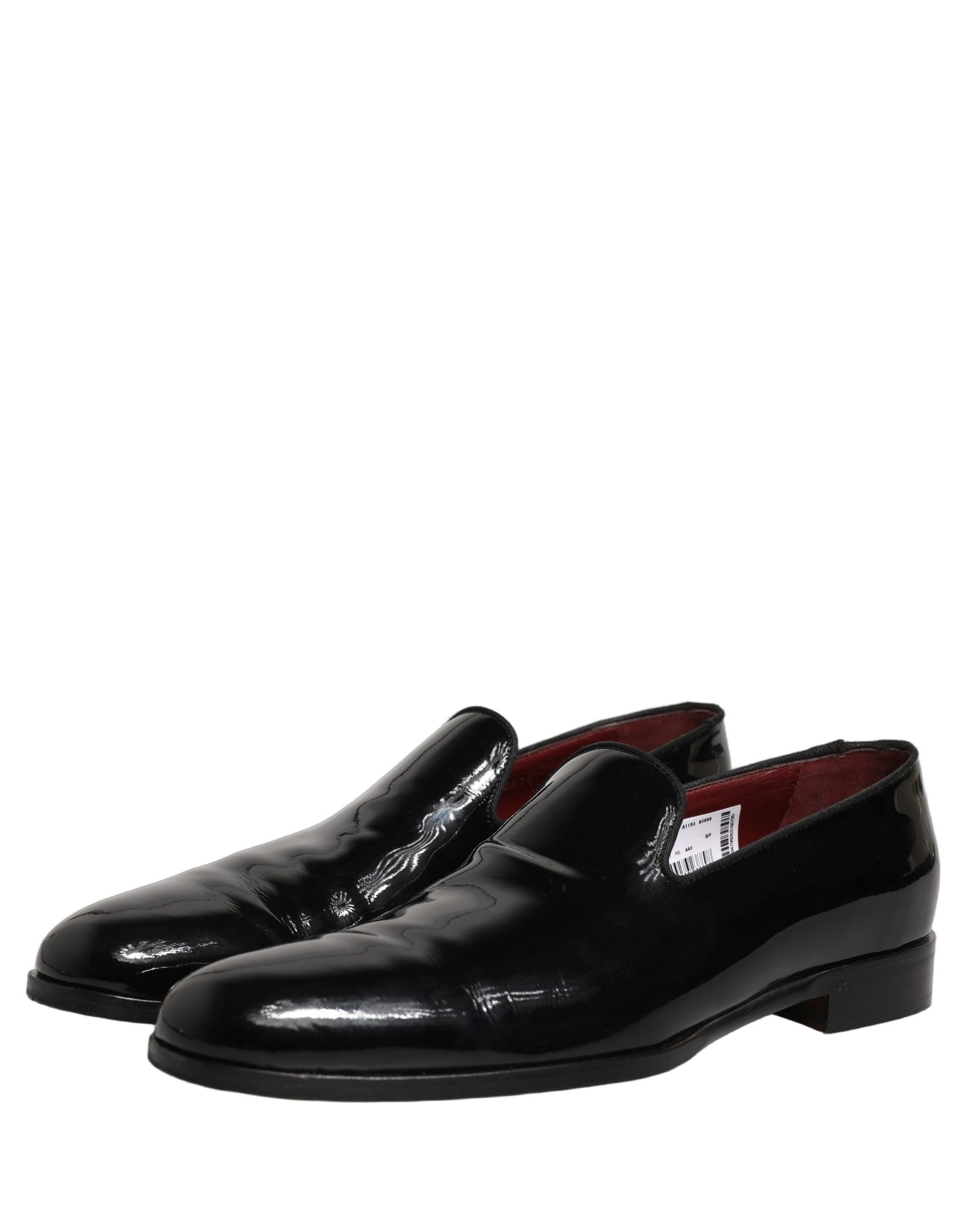 Dolce & Gabbana Black Patent Leather Men Dress Loafers Shoes | Regal Royce