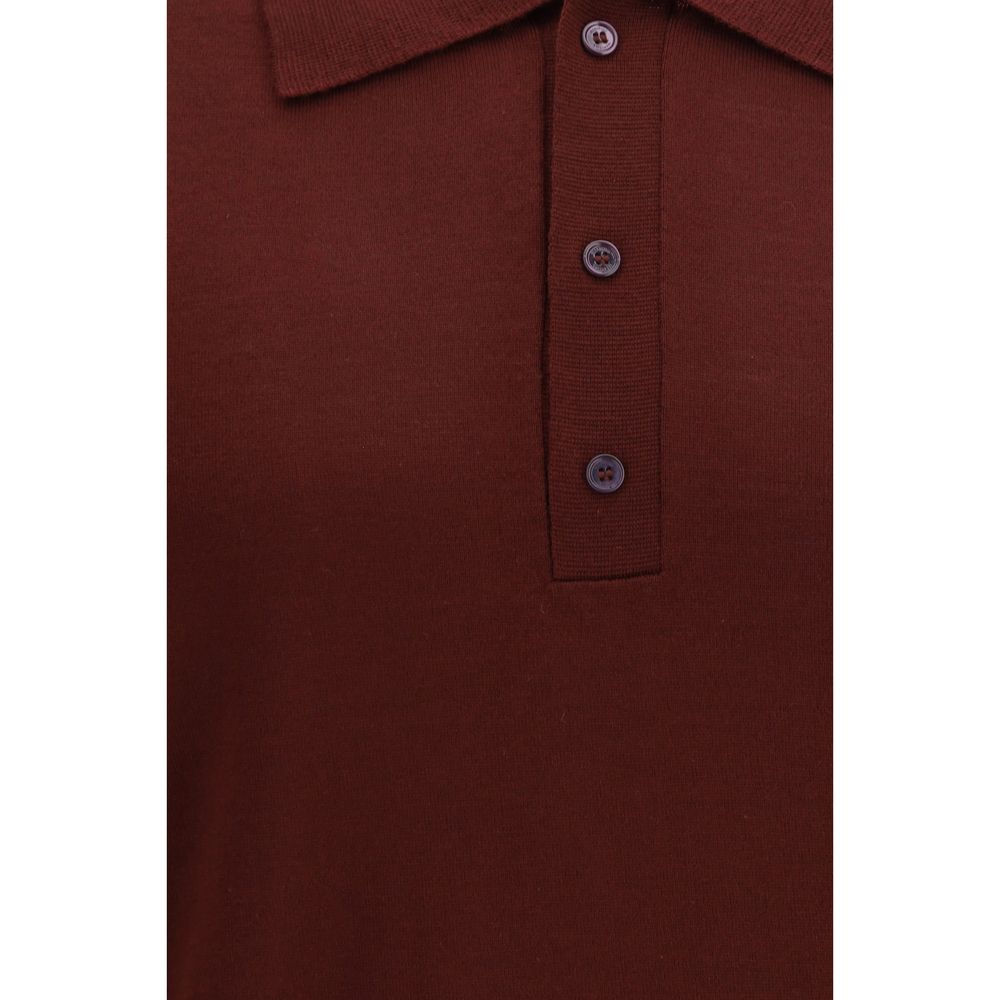 Valentino Bordeaux Wool Oves Aries Polo Shirt | Regal Royce