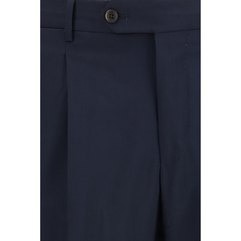 PT Torino Blue Wool Oves Aries Casual Pants | Regal Royce
