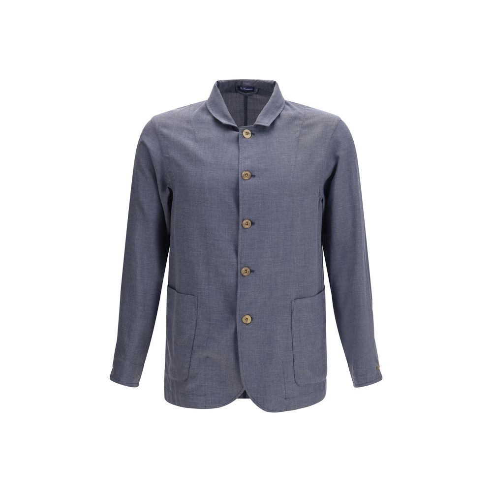 Finamore Gray Wool Oves Aries Jacket | Regal Royce
