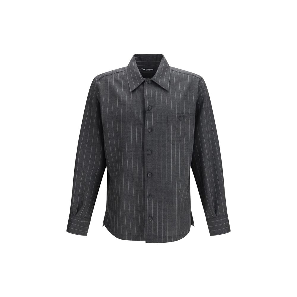 Dolce & Gabbana Gray Wool Oves Aries Dress Shirt | Regal Royce